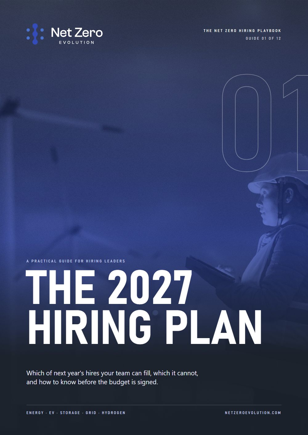 Cover of The 2027 Hiring Plan, guide 01 of 12 from Net Zero Evolution